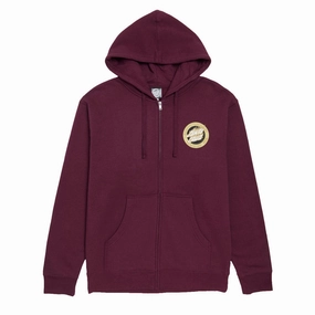Best Selling Formal Casual Santa Cruz Flamed MFG Dot Zip Up Hoodie - Maroon