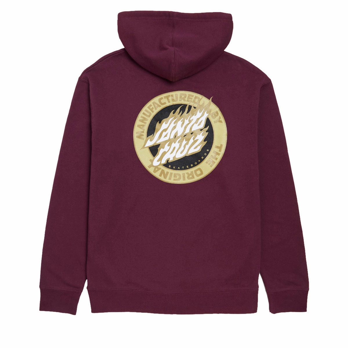 Santa Cruz Flamed MFG Dot Zip Up Hoodie - Maroon cleaning outfit Windproof Layer