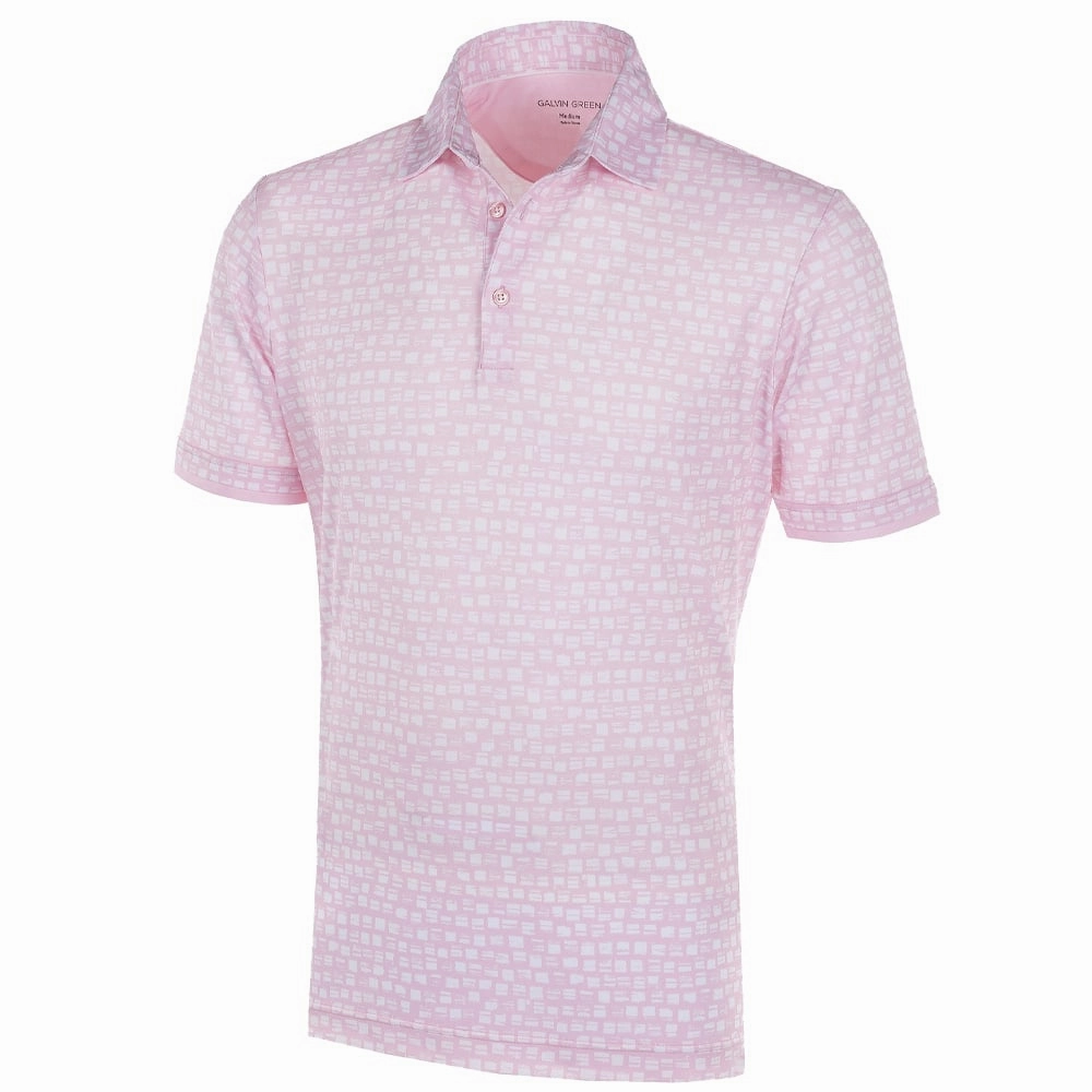 Galvin Green Mack Veltil8  Polo Shirt - Light Pink/White AllSeasonWear Oversized Silhouette