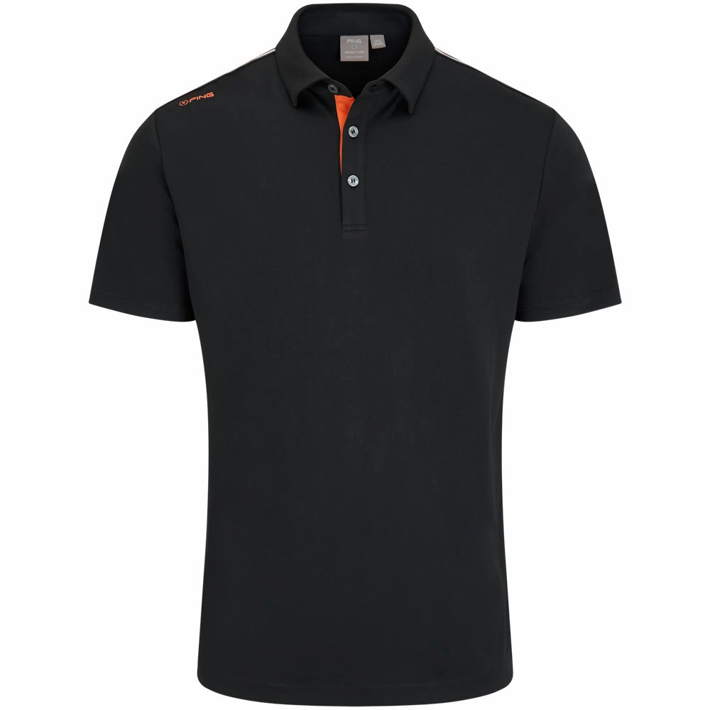 Ping Inver Polo Shirt - Black cyber monday Relaxed fit style