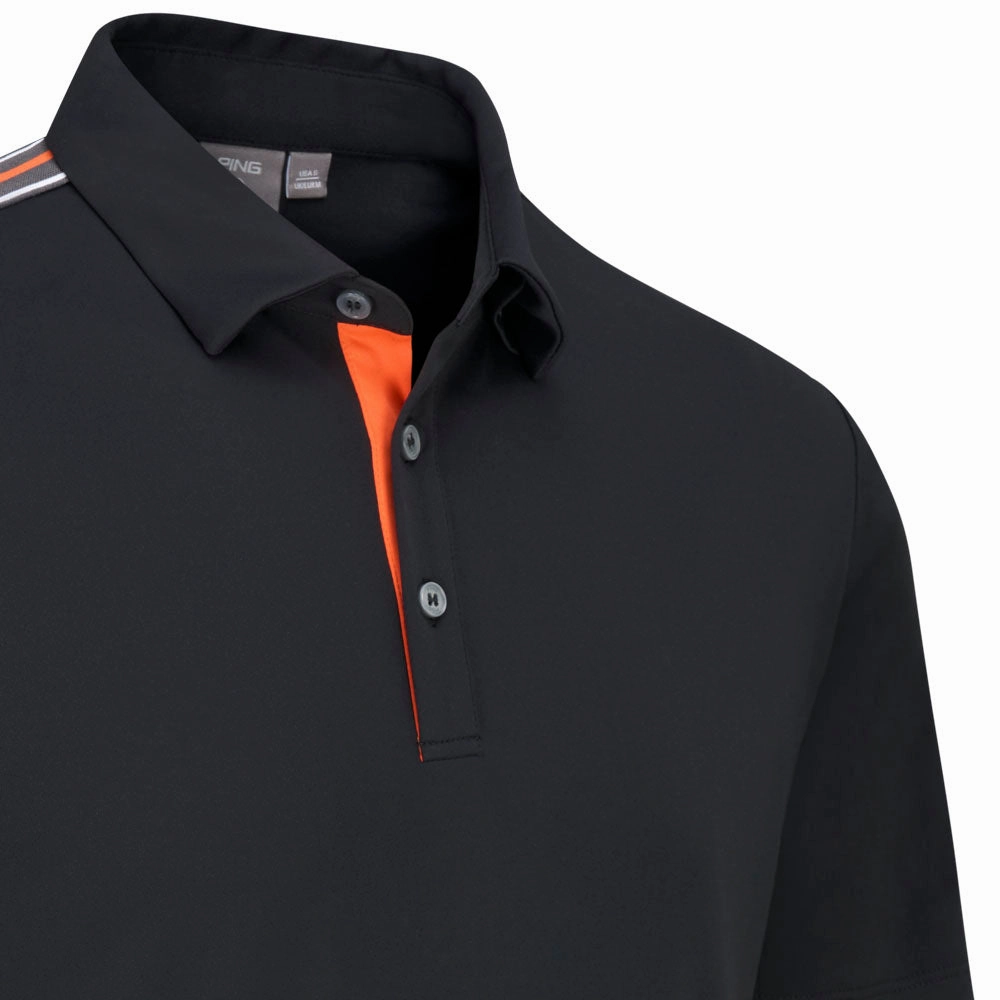 SeamlessSidePanels Ping Inver Polo Shirt - Black