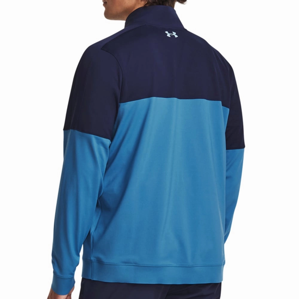Front Pocket Under Armour Storm Midlayer 1/2 Zip Pullover - Cosmic Blue/Midnight Navy