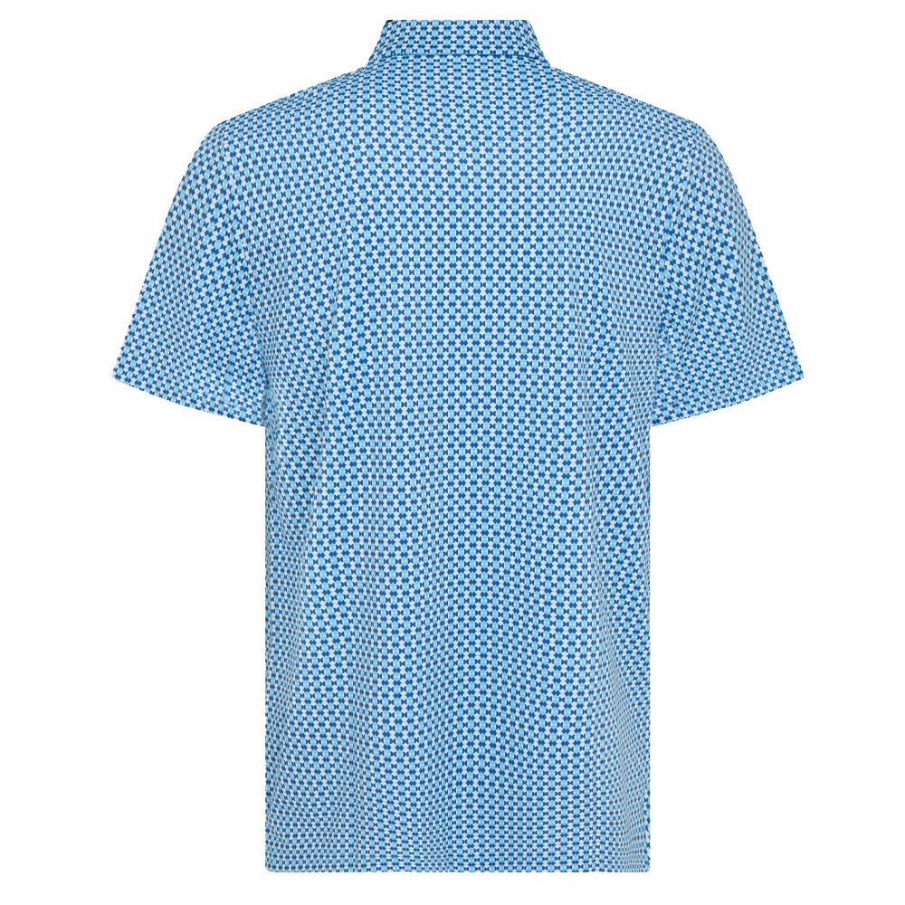 SoftenedTexturedWeave Original Penguin Pete??s Bowtie Print Polo Shirt - Blue Grotto