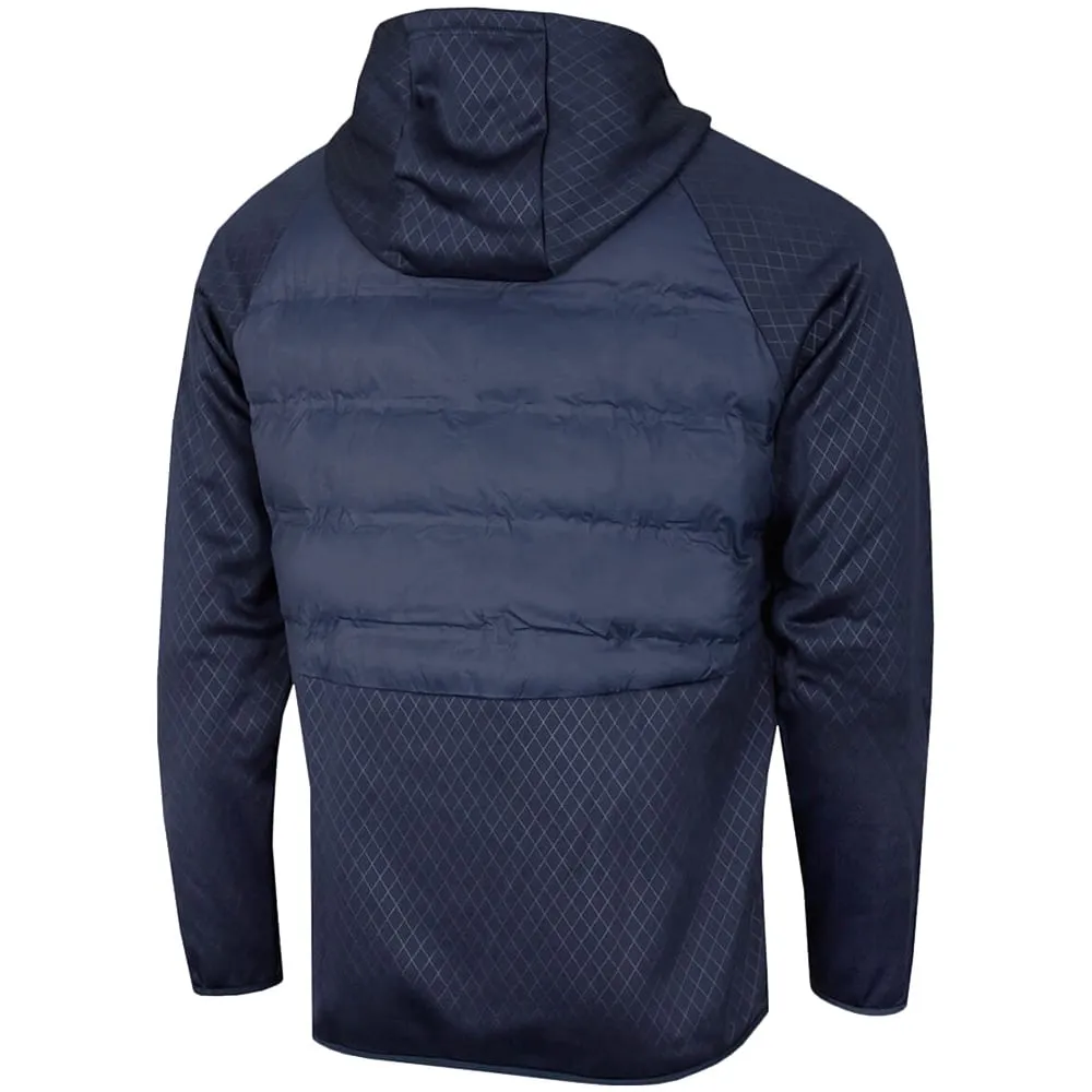 Comfort Stretch Fabric Everyday Active Style ProQuip Blizzard Quilt Puffer Jacket with Hood - Navy