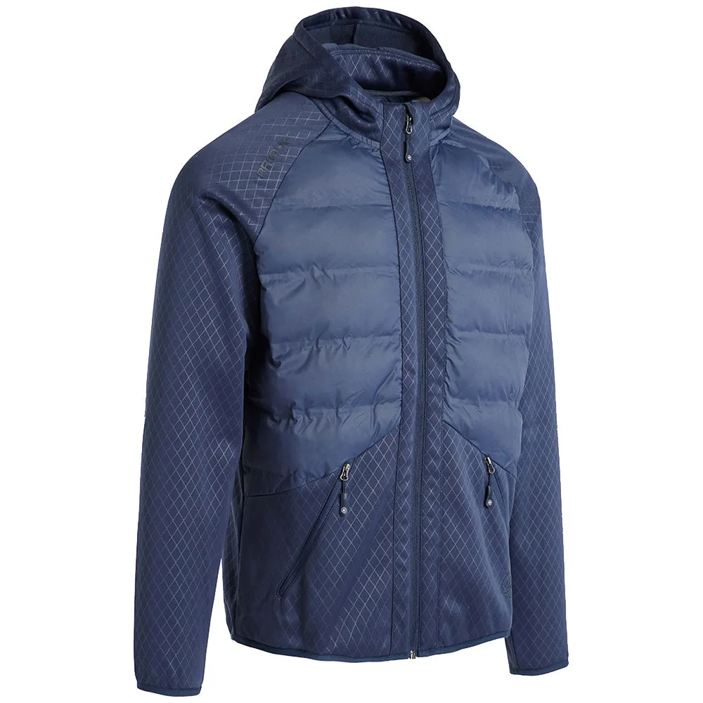 Single Breasted Stowable Hood ProQuip Blizzard Quilt Puffer Jacket with Hood - Navy