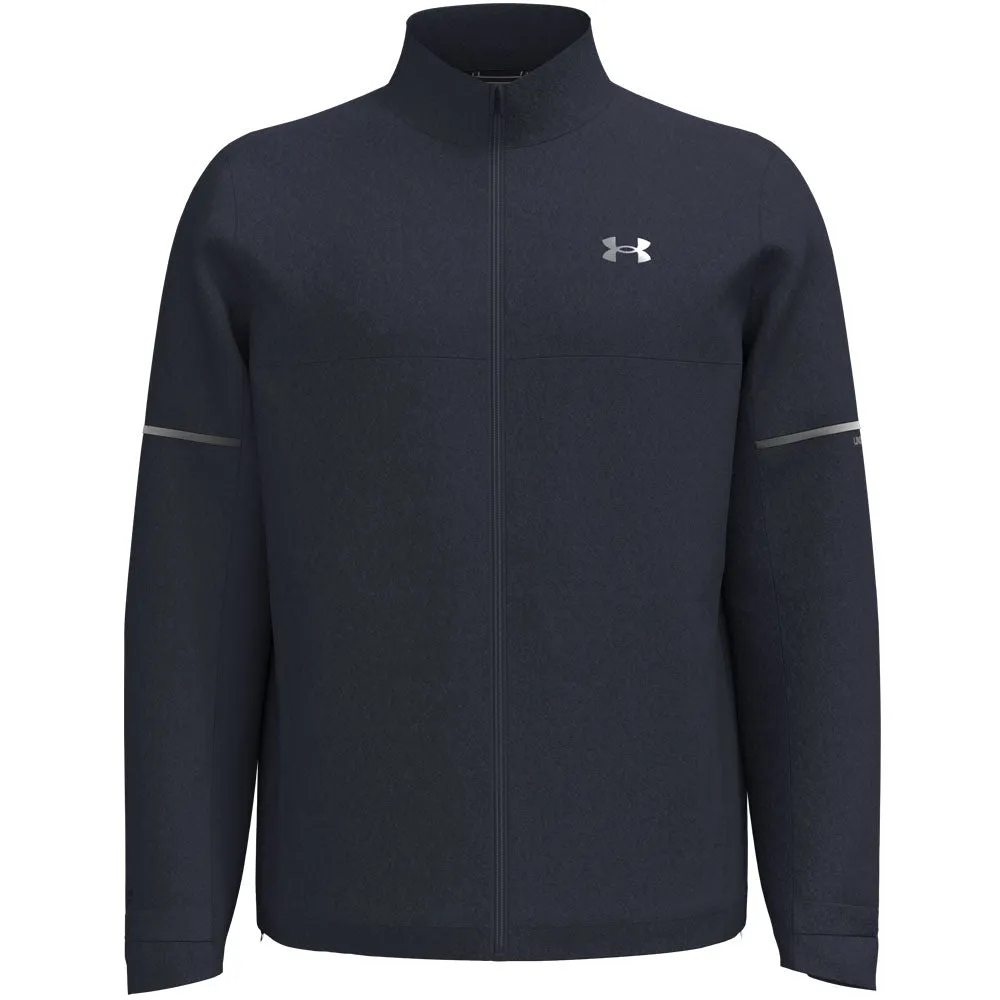 Oversized Fit Under Armour Drive Rain Waterproof Jacket - Midnight Navy/Metallic Silver