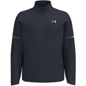 Under Armour Drive Rain Waterproof Jacket - Midnight Navy/Metallic Silver Smooth Zipper Glides