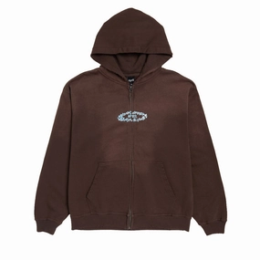Formal Occasion April Stars Zip Up Hoodie - Brown