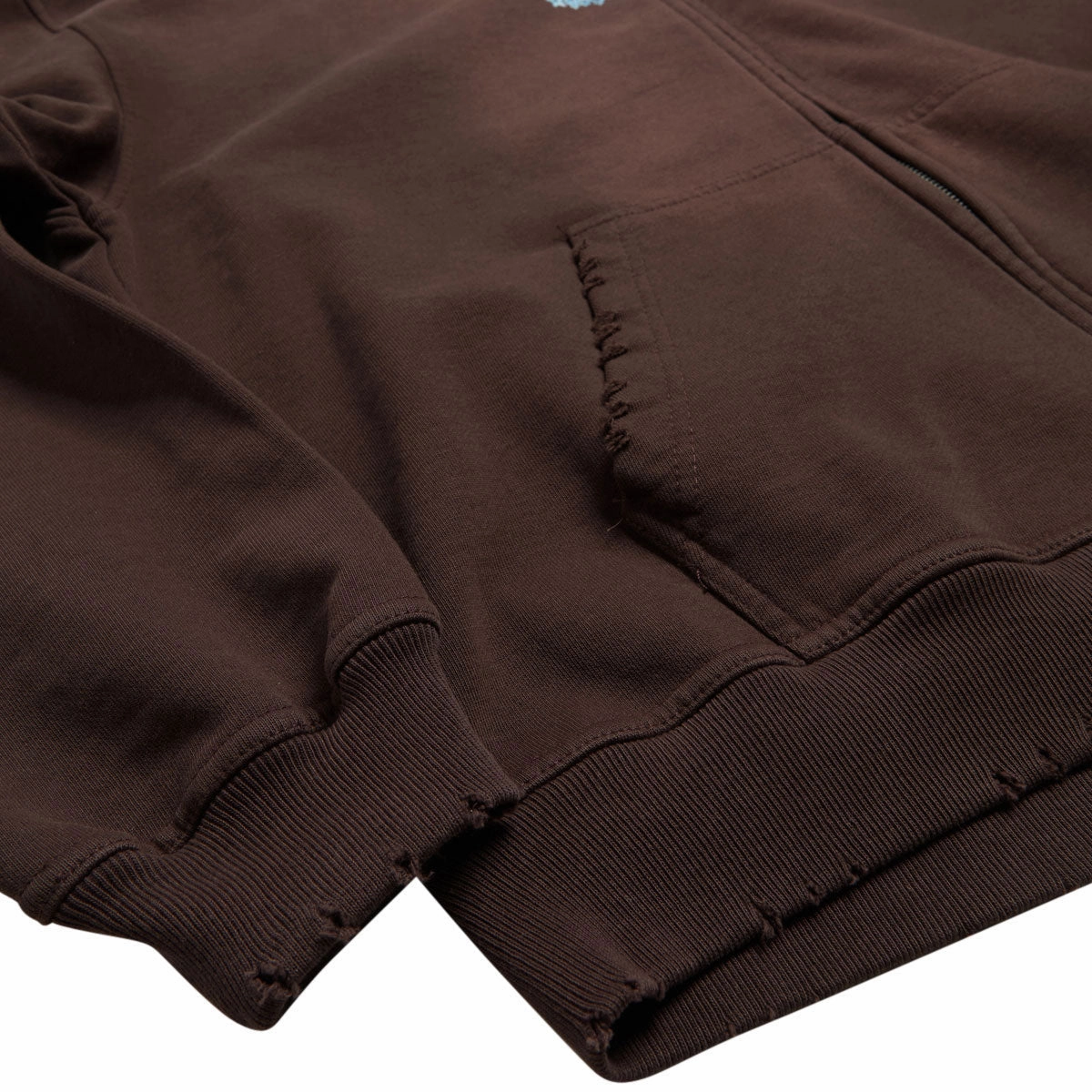 Full Zip Closure April Stars Zip Up Hoodie - Brown
