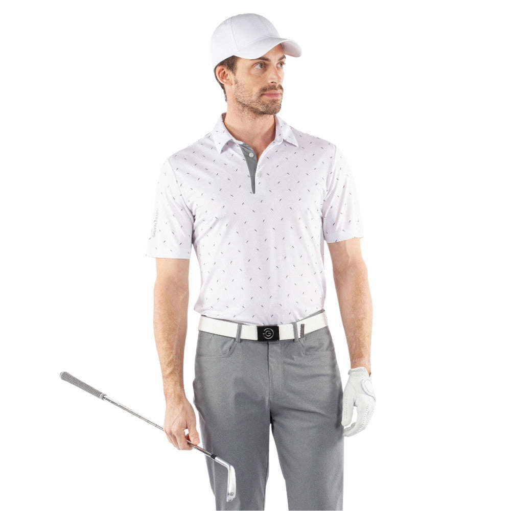 Drop Shoulder Cut Galvin Green Miklos Polo Shirt - Cool Grey