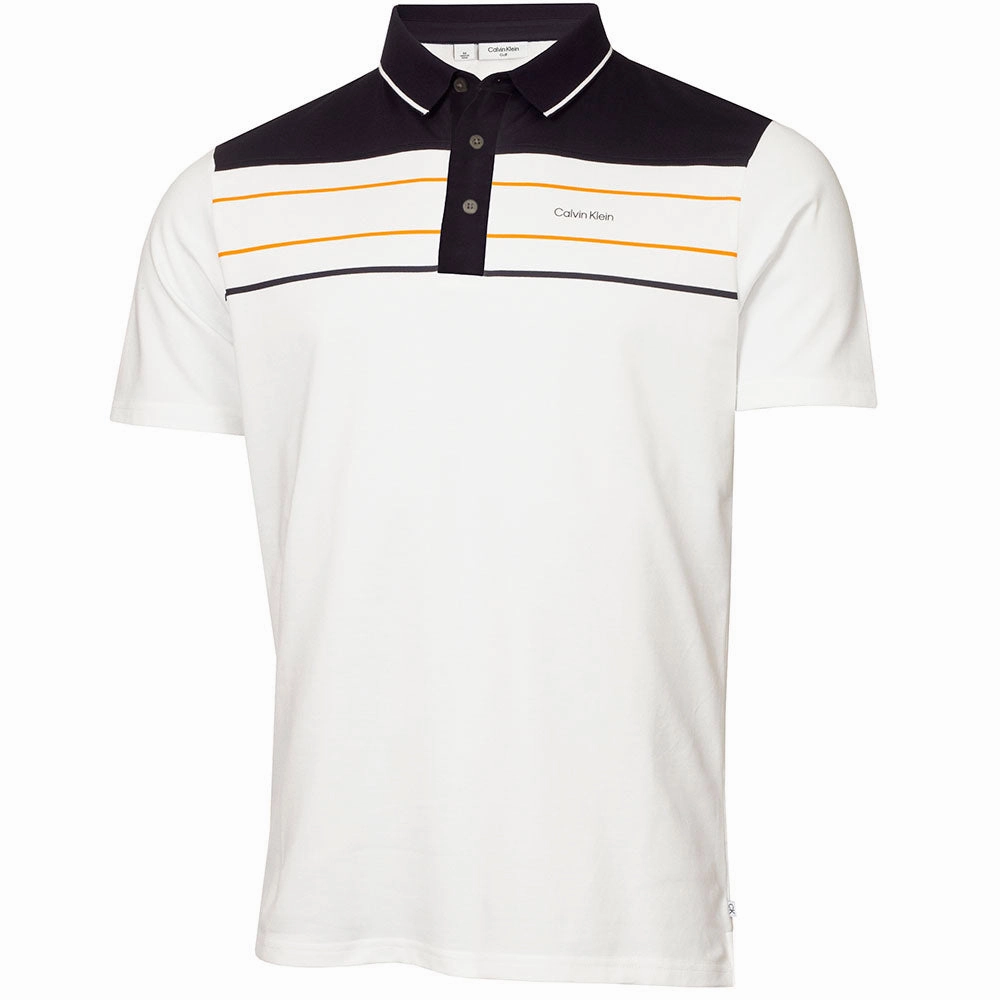Classic Trend Look Calvin Klein Blackwater Polo Shirt - White/Orange