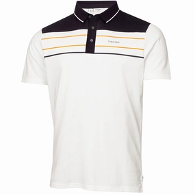 Classic Trend Look Calvin Klein Blackwater Polo Shirt - White/Orange