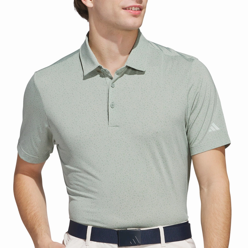 Breathable Fit Wear adidas Ultimate365 Mini Bunker Polo Shirt - Silver Green