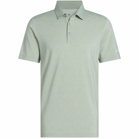 adidas Ultimate365 Mini Bunker Polo Shirt - Silver Green TexturedWeavePattern Fit For All
