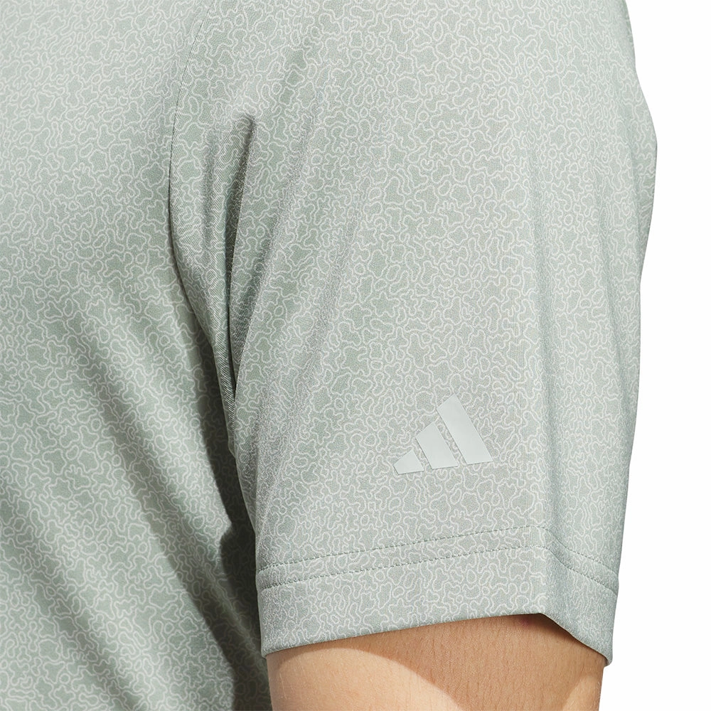 adidas Ultimate365 Mini Bunker Polo Shirt - Silver Green Comfy Style insulated