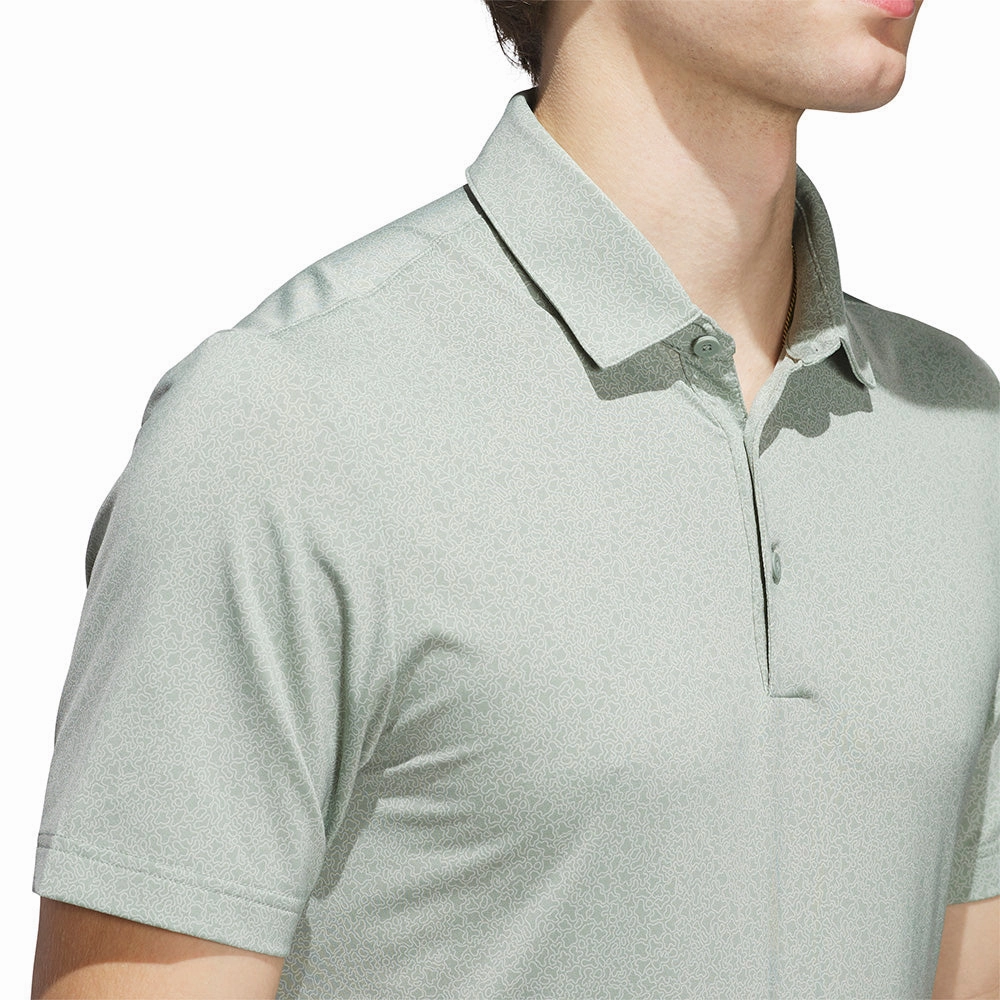 adidas Ultimate365 Mini Bunker Polo Shirt - Silver Green All-Purpose Wear Outdoor Fashion
