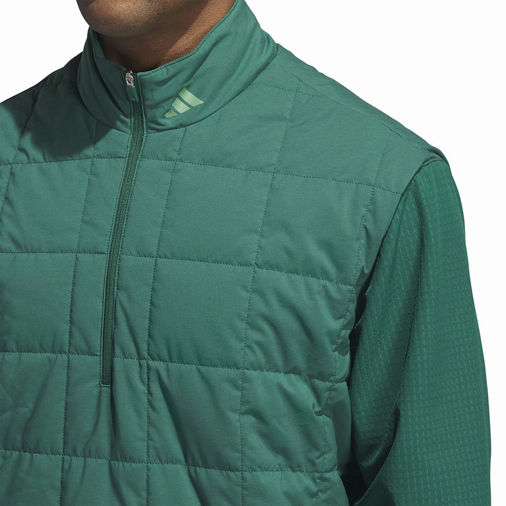 adidas Ultimate365 Quilted DWR 1/2 Zip Pullover - Collegiate Green Classic Layer appropriate for hiking