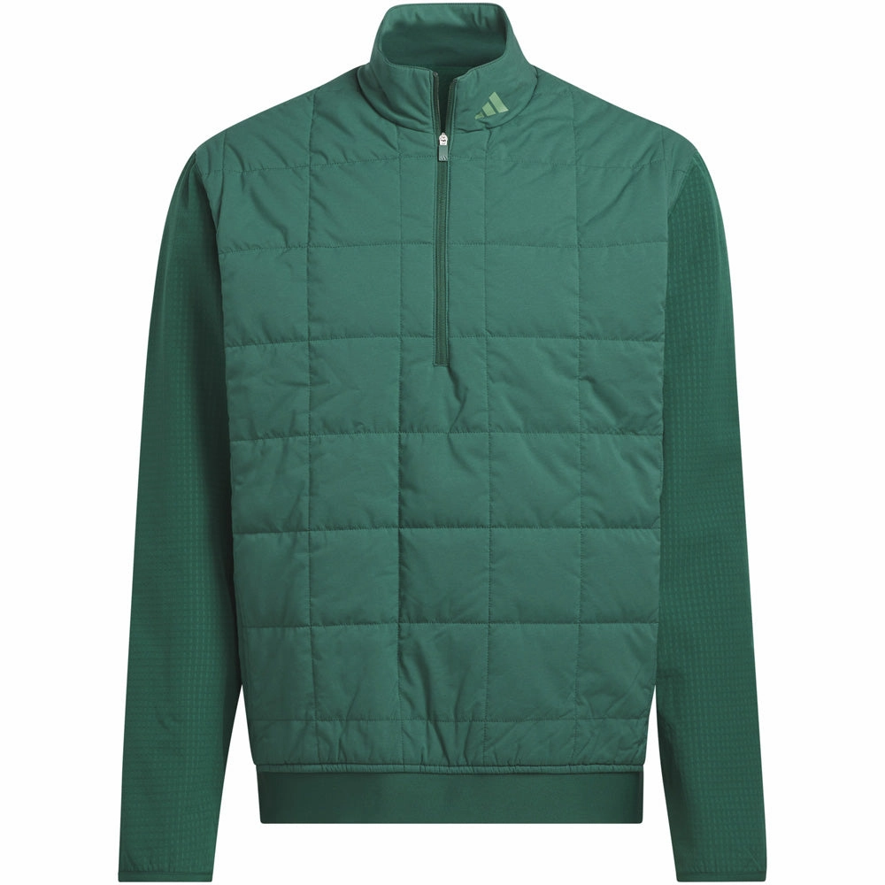 adidas Ultimate365 Quilted DWR 1/2 Zip Pullover - Collegiate Green Water resistant coating Simple Fashion
