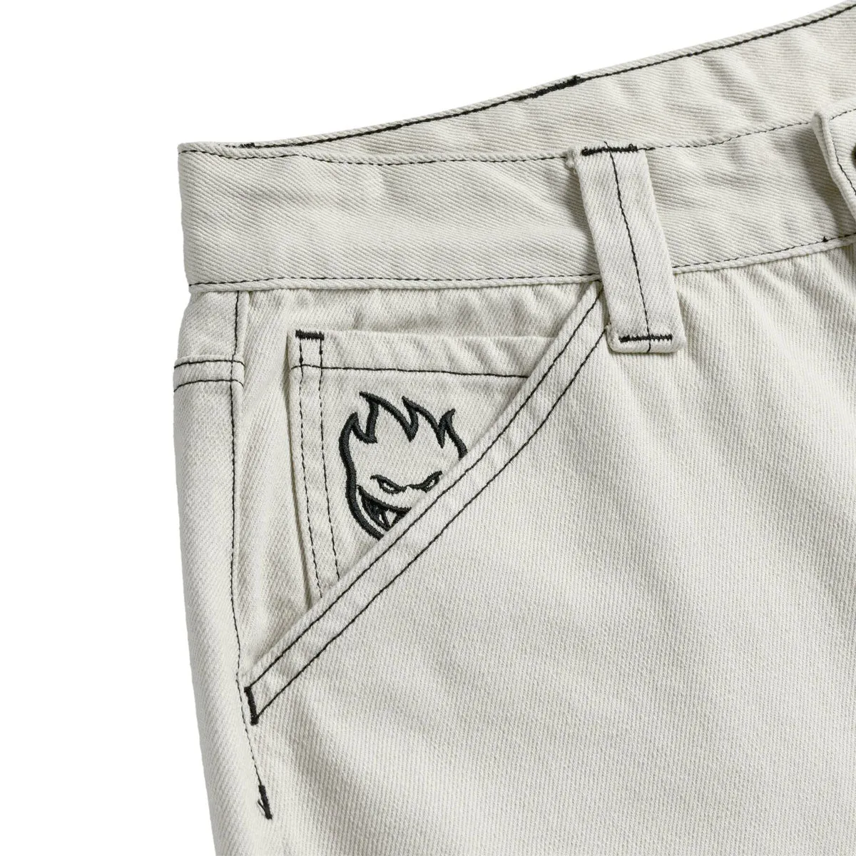 Durable Fit TailoredSilhouette Spitfire Bighead Denim Jeans - Natural/Black Stitch