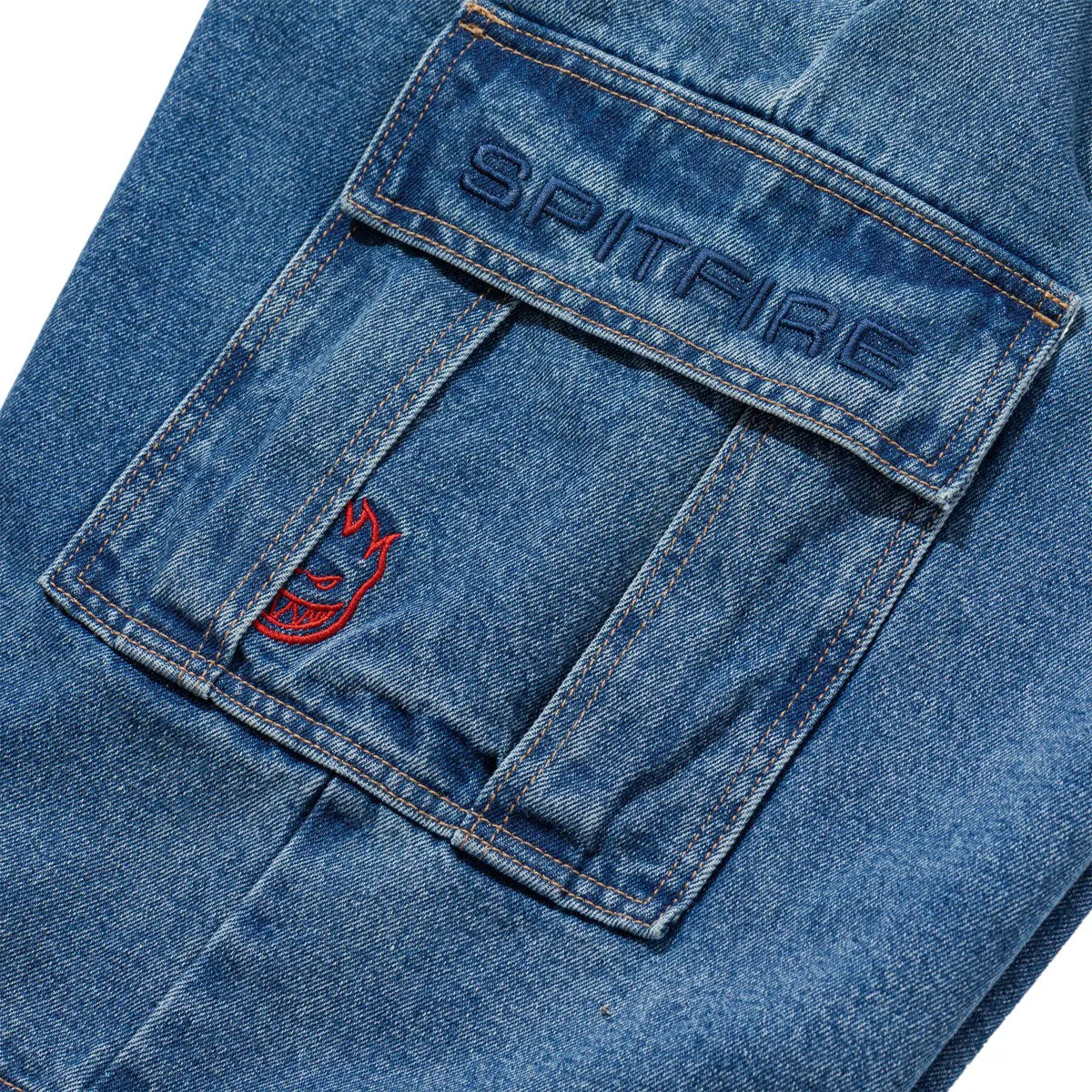Spitfire Classic '87 Denim Cargo Shorts - Light Stone Wash picnic clothes