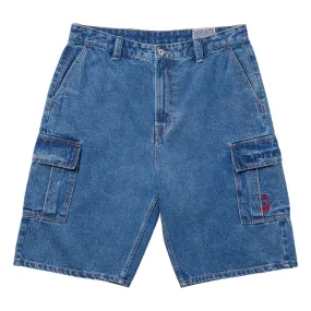 men's fashion plain shorts Spitfire Classic '87 Denim Cargo Shorts - Light Stone Wash