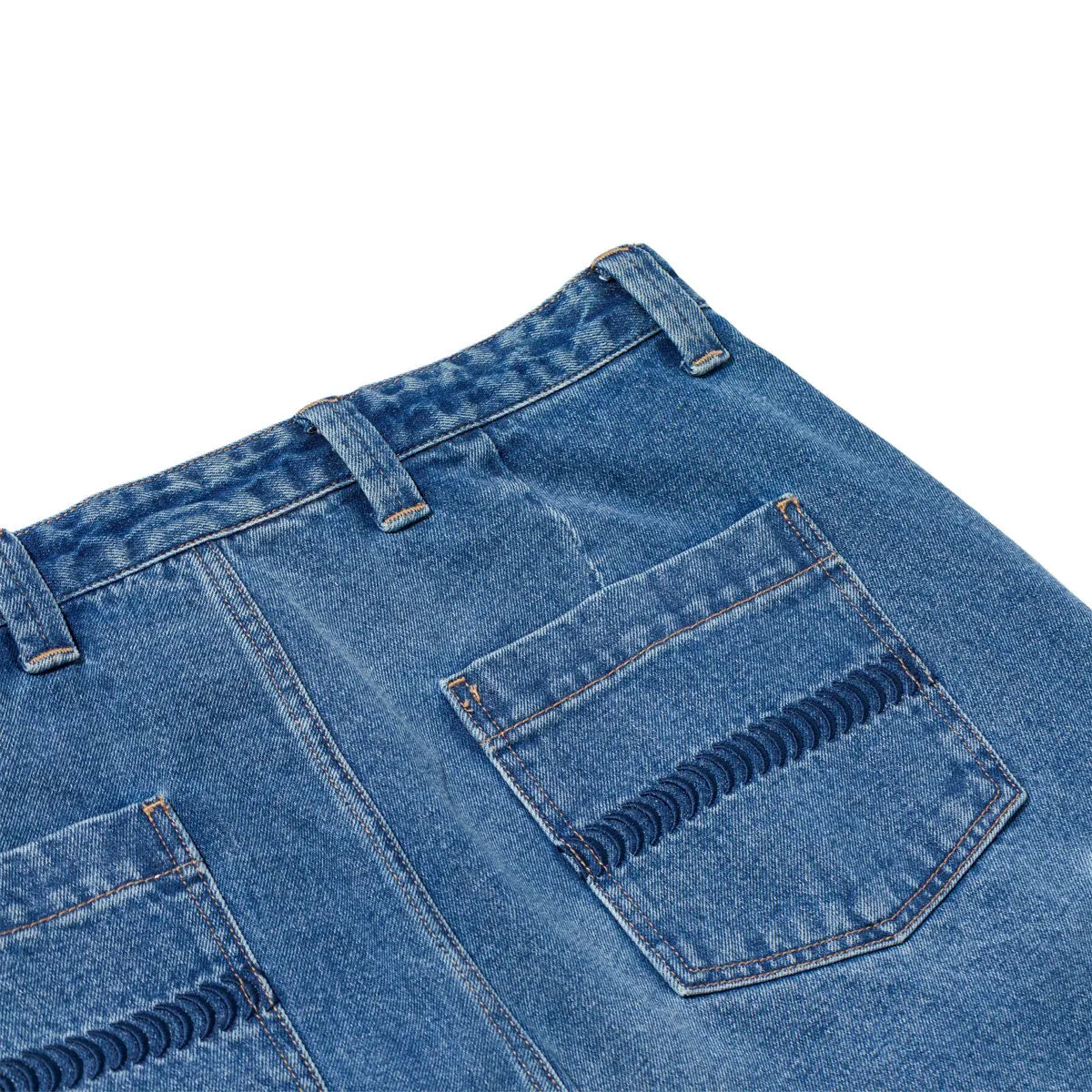 Spitfire Classic '87 Denim Cargo Shorts - Light Stone Wash No Slip Waistband