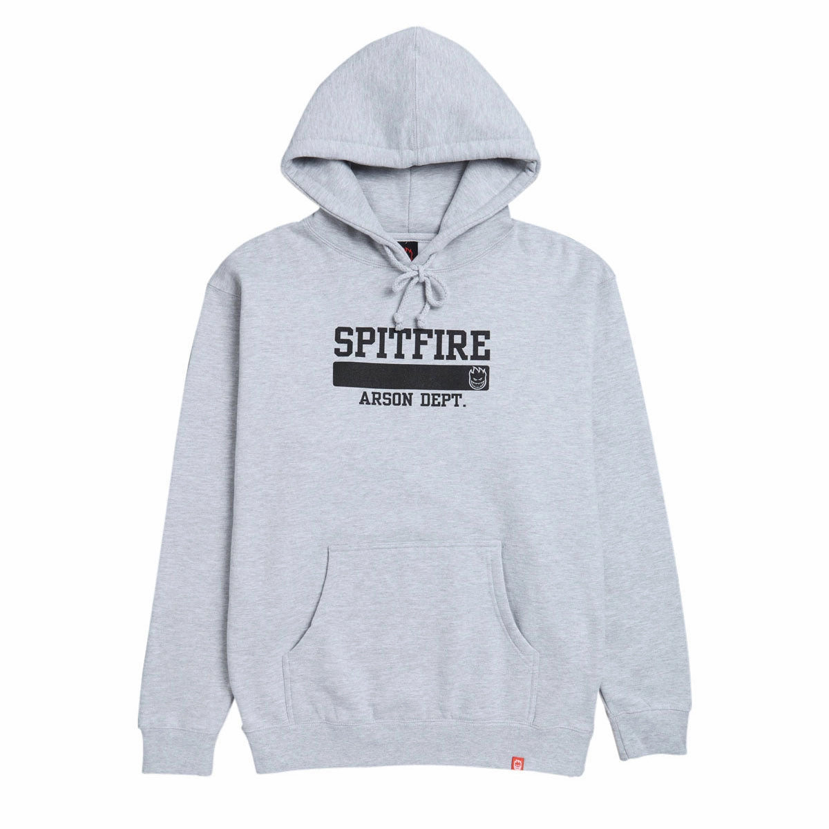 Silkiness Ergonomic Seams Spitfire Arson Dept. Hoodie - Grey Heather/Black Print