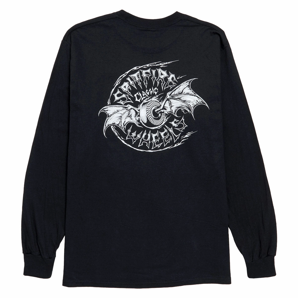 Outdoor Layer Lightweight Construction Spitfire Batwing Classic Long Sleeve T-Shirt - Black/White