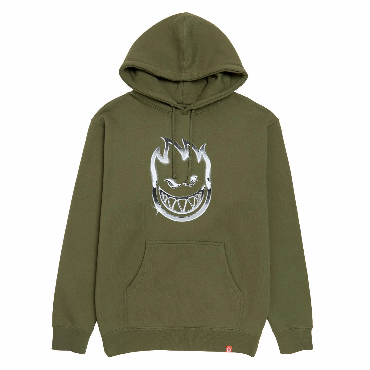 Spitfire Chrome Bighead Hoodie - Army/Multi Pajama like Statement Piece