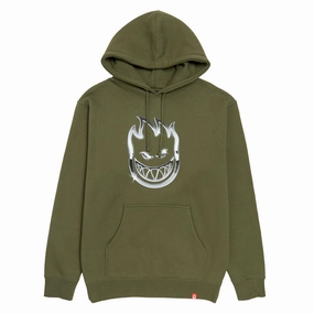 Spitfire Chrome Bighead Hoodie - Army/Multi Pajama like Statement Piece