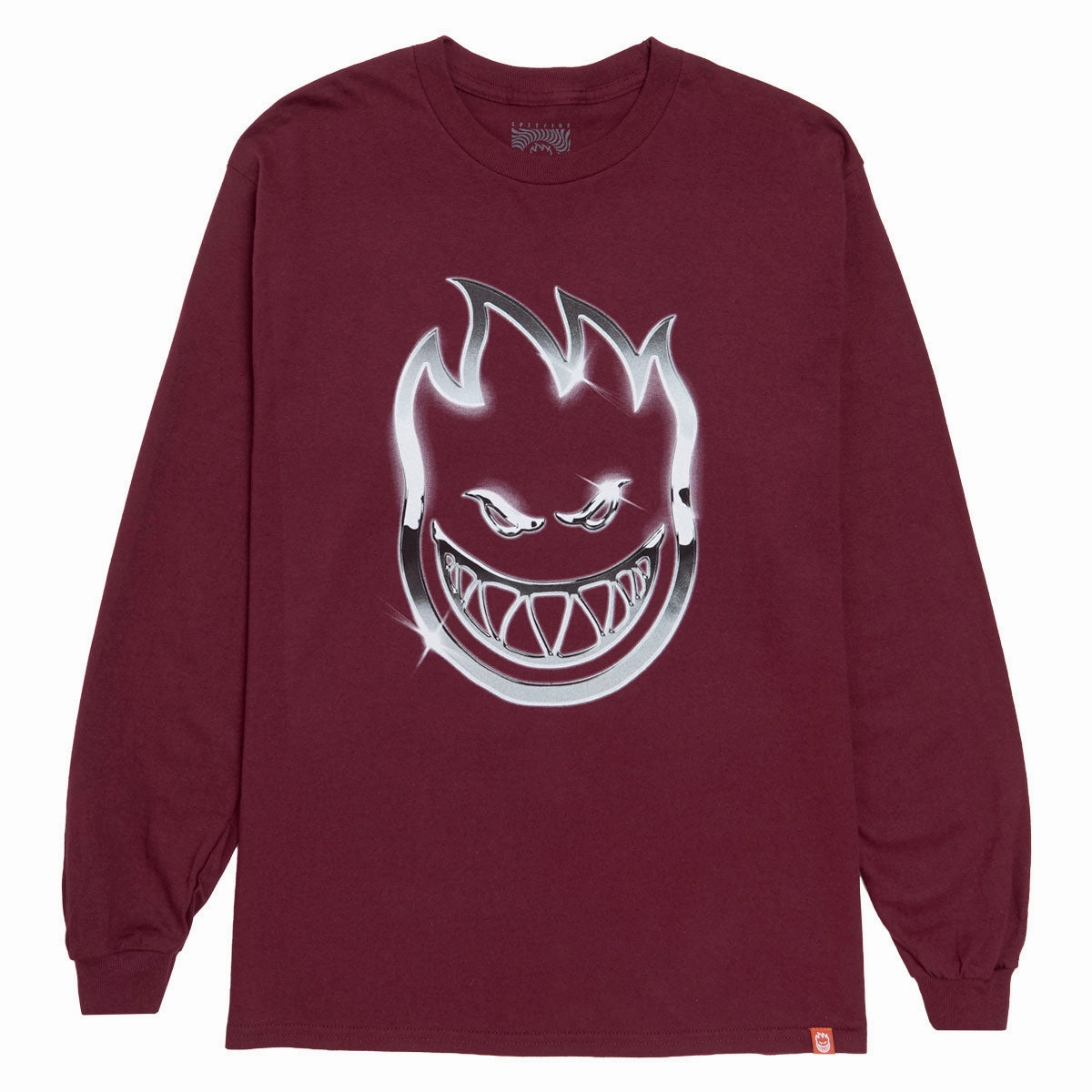 LayeringFriendly Spitfire Chrome Bighead Long Sleeve T-Shirt - Maroon/Multi