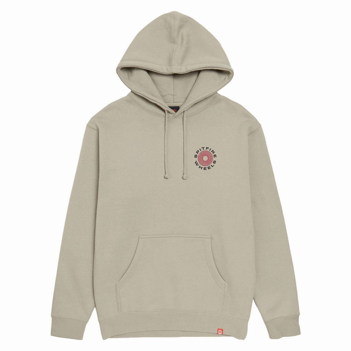 Spitfire Classic '87 Swirl Fade Fill Hoodie - Cement/Red/Black Zippered Pockets Zippered Front