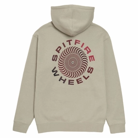 Stretchable Cuffs Spitfire Classic '87 Swirl Fade Fill Hoodie - Cement/Red/Black