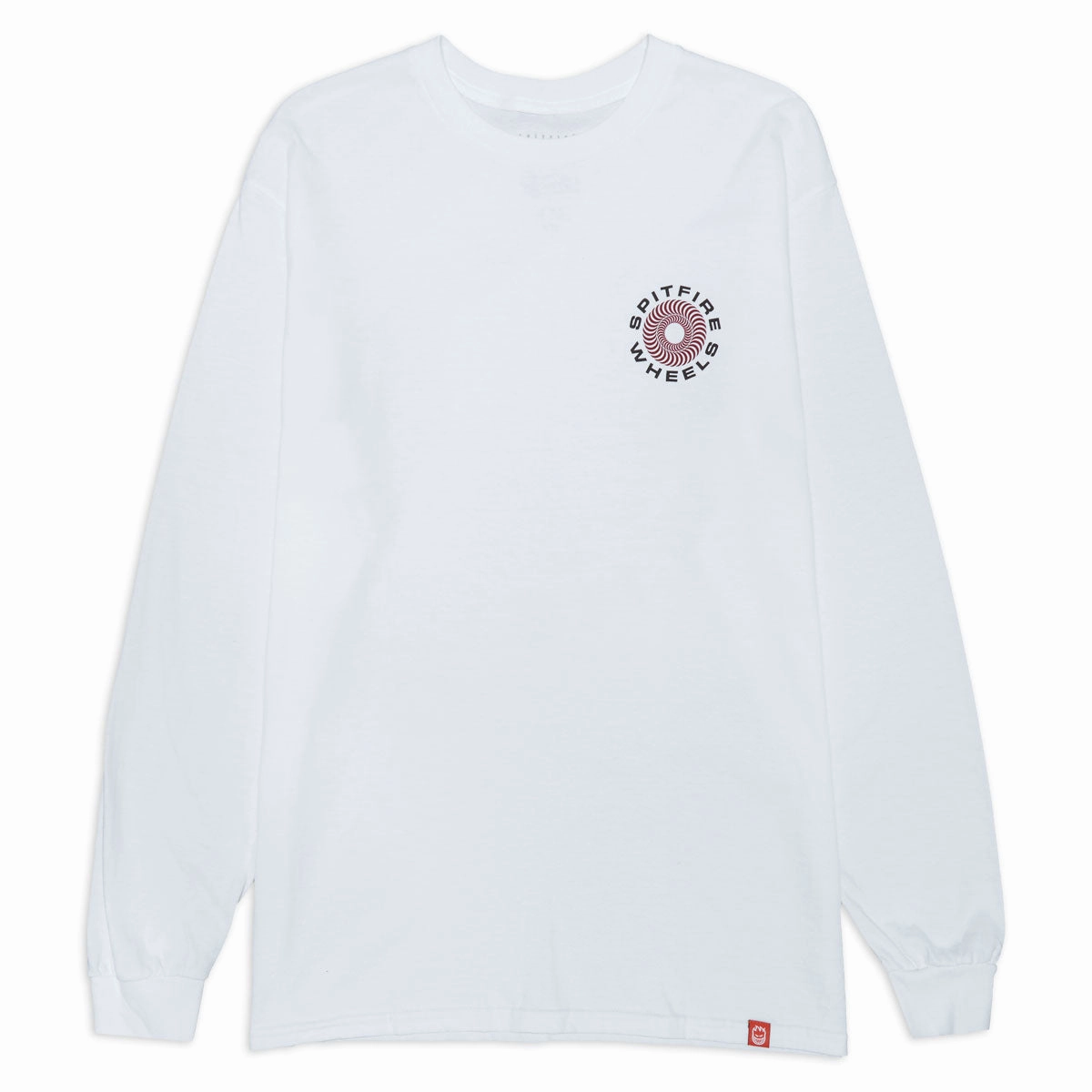 Comfy and Versatile Spitfire Classic '87 Swirl Fade Fill Long Sleeve T-Shirt - White/Red/Black