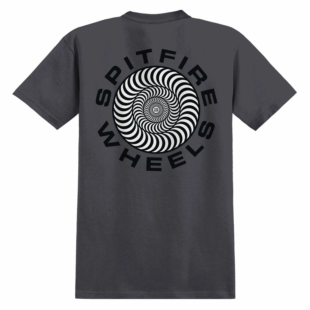 Spitfire Classic '87 Swirl Fill T-Shirt - Charcoal/Black/White Effortless Layer Ribbed Neckline