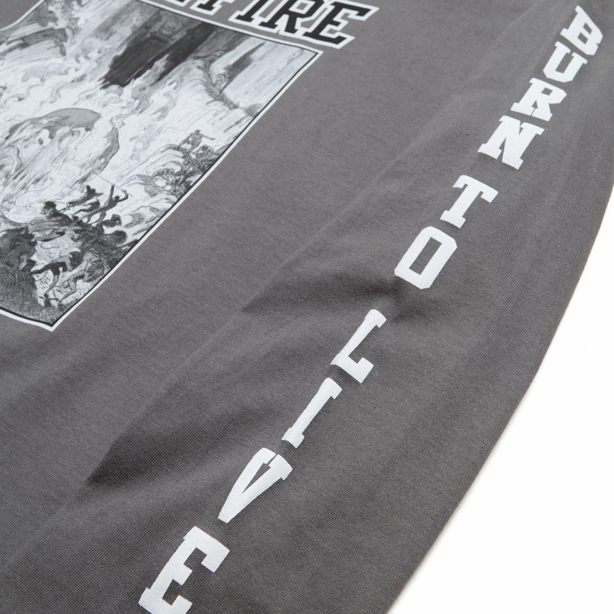 Spitfire Inferno Long Sleeve T-Shirt - Charcoal/Black/White Moisture Wicking Fabric