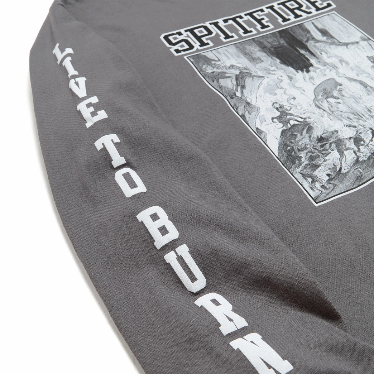 Spitfire Inferno Long Sleeve T-Shirt - Charcoal/Black/White Feminine Appeal