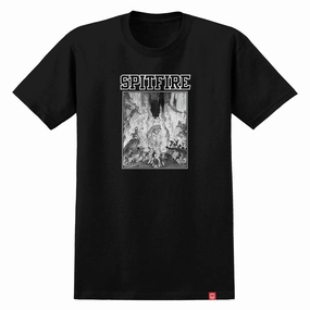 Chill Comfort Look Spitfire Inferno T-Shirt - Black/Black/White