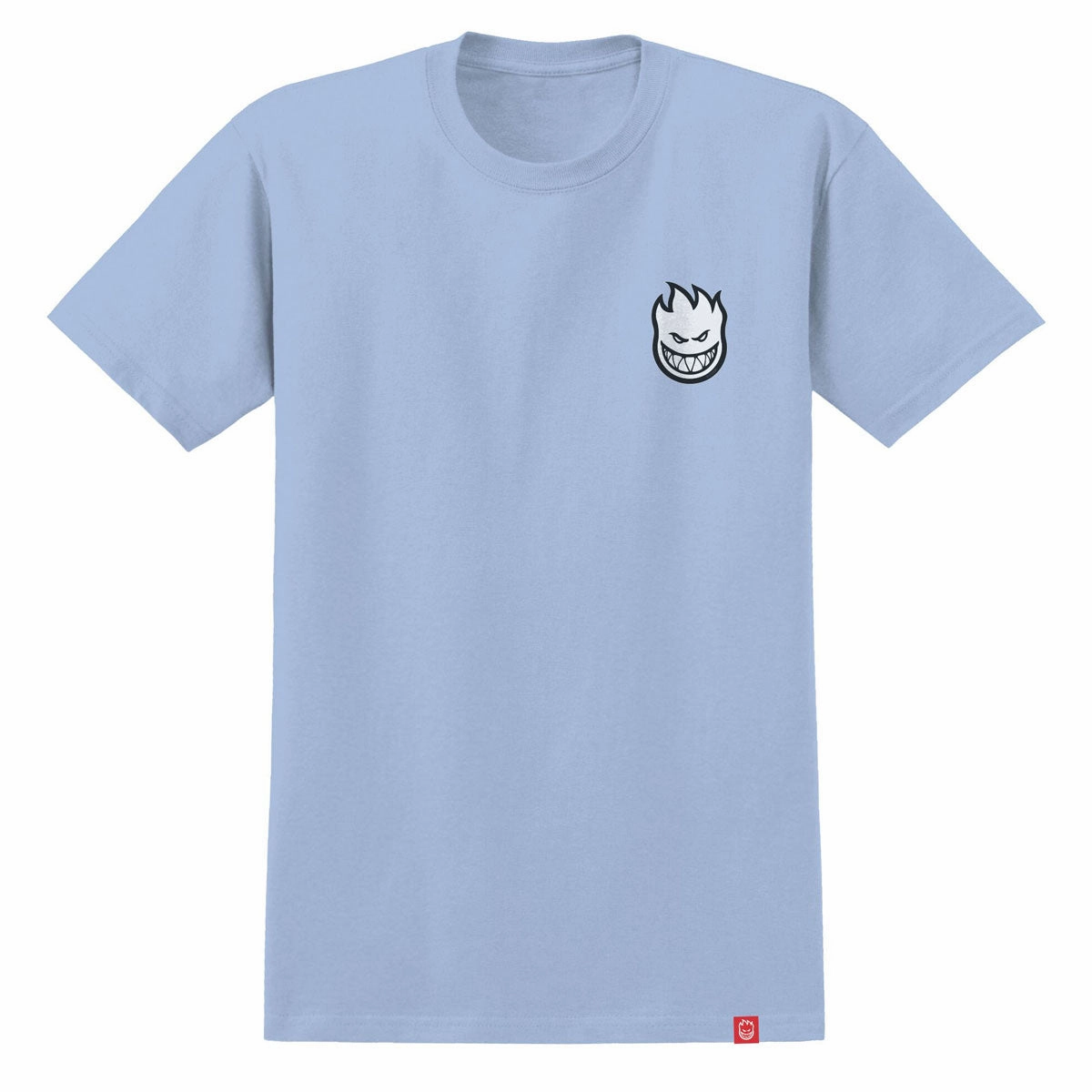 Spitfire Lil Bighead Fill T-Shirt - Powder Blue/White/Black Print Anti Pilling Finish Soft and Relaxed