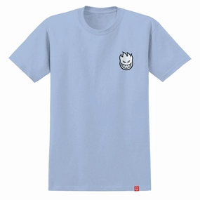 Spitfire Lil Bighead Fill T-Shirt - Powder Blue/White/Black Print Anti Pilling Finish Soft and Relaxed