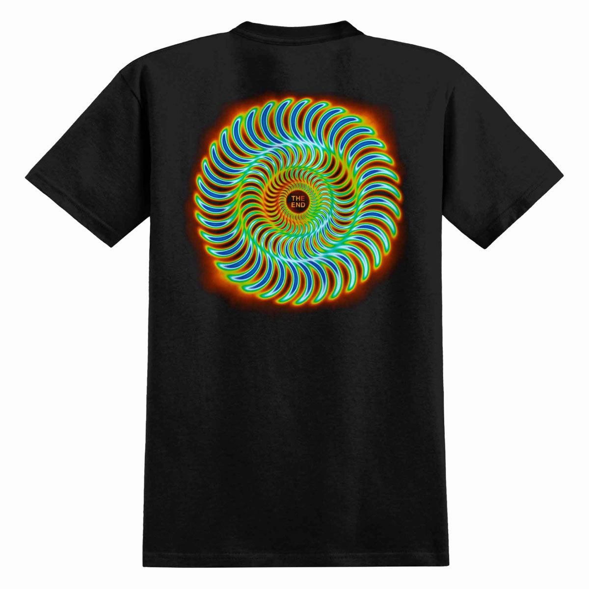 Spitfire Radioactive Classic Swirl T-Shirt - Black Boat Neck Relaxed Fit