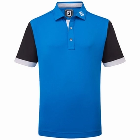 Comfortable Active Lifestyle FootJoy Junior Colour Block Polo Shirt - Cobalt/Black