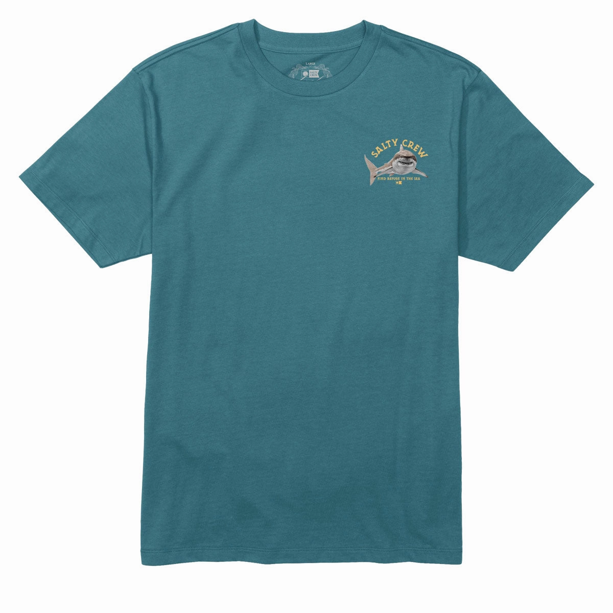 Geometric precision Casual Comfort Top Salty Crew Lurking T-Shirt - Hydro