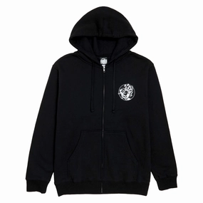 Santa Cruz Hand Dot Zip Up Hoodie - Black semi-formal event Men's
