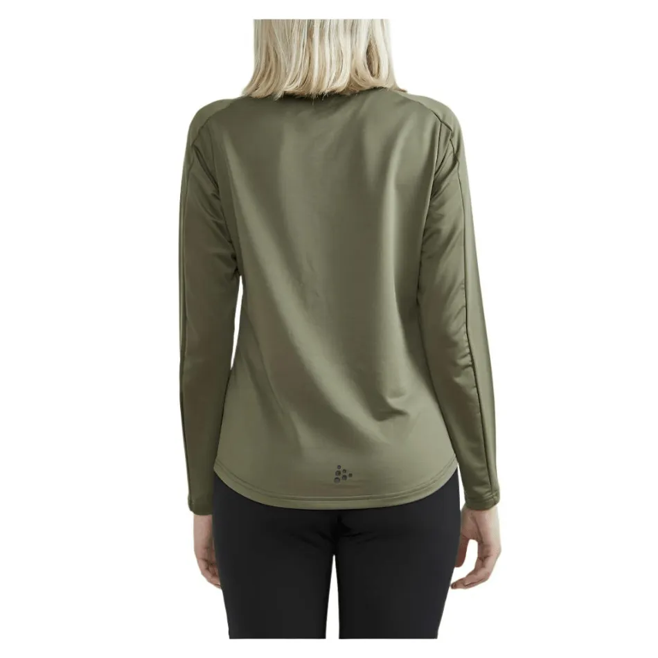 Craft Women's Core Gain Midlayer with 1/4 Zip in Rift Green AW24 Silk