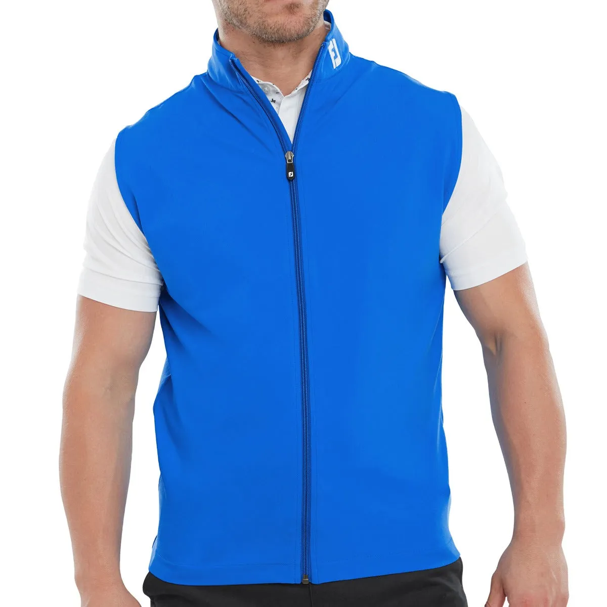 FootJoy Full Zip Knit Vest - Cobalt Convertible Style