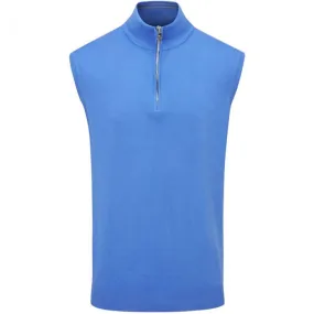 Water Resistant Material Oscar Jacobson Bob 1/2 Zip Sleeveless Pullover - Mid Blue