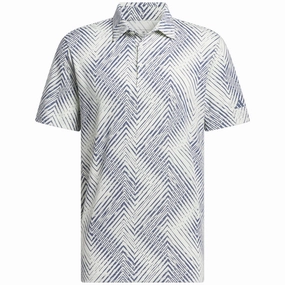 High Density Knit polo neck adidas Ult365 Allover Polo Shirt - Crystal Jade/Preloved Ink