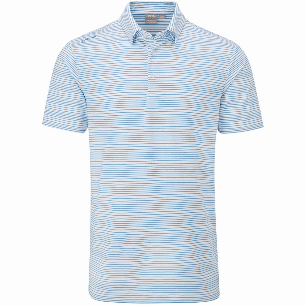 Ping Alexander SensorCool Polo Shirt  - White/Infinity Blue Comfy Casual