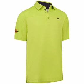 anti static coating Comfort and Ease Callaway Odyssey Ventilated Block Polo Shirt - Surreal Green